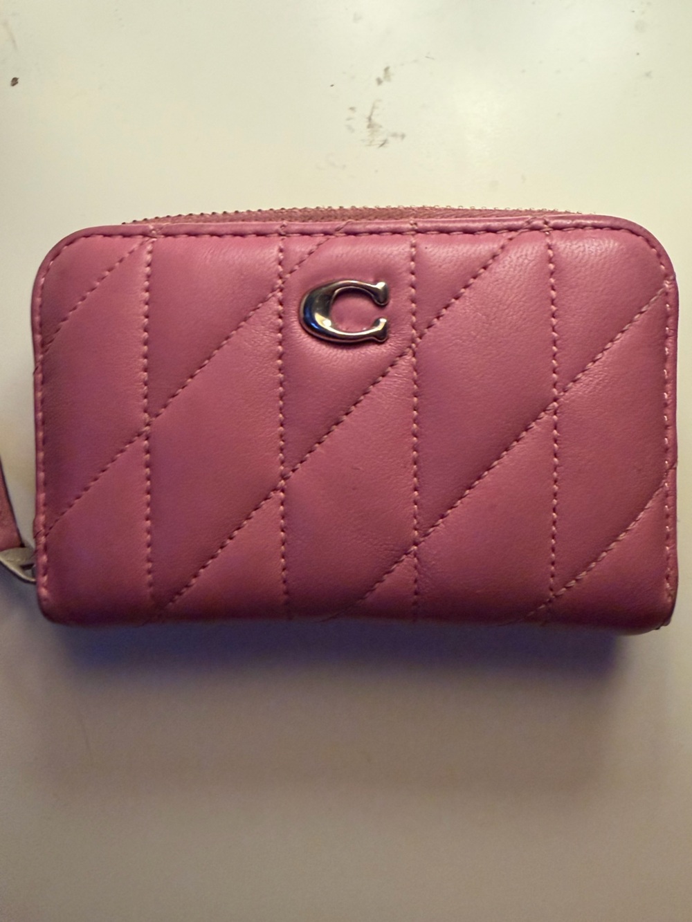 Pink Quilted Coach wallet